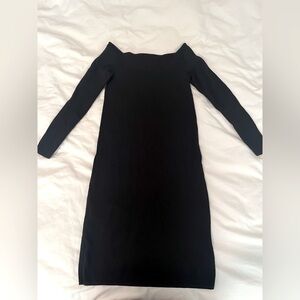 Knit bodycon off the shoulder dress